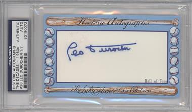 2012 Historic Autographs The Decades - 1950s Edition - Authentic Cut Signatures #28 - Leo Durocher /7 [Cut Signature]