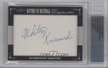 2012 Leaf History of Baseball Cut Signature Edition - [Base] #_WHKU - Whitey Kurowski [Cut Signature]