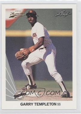 2012 Leaf Memories - 1990 Leaf Buy Back - Gold Foil #102 - Garry Templeton /5