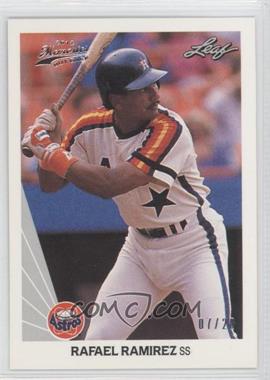 2012 Leaf Memories - 1990 Leaf Buy Back - Silver Foil #135 - Rafael Ramirez /20