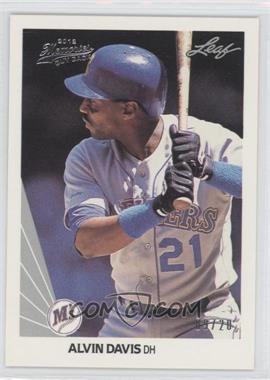 2012 Leaf Memories - 1990 Leaf Buy Back - Silver Foil #35 - Alvin Davis /20