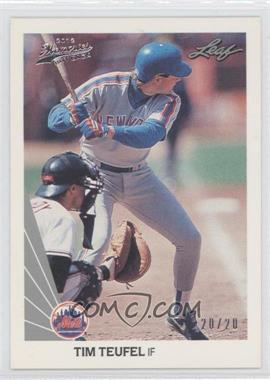 2012 Leaf Memories - 1990 Leaf Buy Back - Silver Foil #383 - Tim Teufel /20