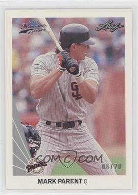 2012 Leaf Memories - 1990 Leaf Buy Back - Silver Foil #497 - Mark Parent /20