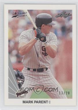 2012 Leaf Memories - 1990 Leaf Buy Back - Silver Foil #497 - Mark Parent /20