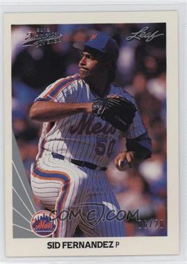 2012 Leaf Memories - 1990 Leaf Buy Back - Silver Foil #66 - Sid Fernandez /20