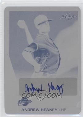 2012 Leaf Memories - Autographs - Printing Plate Black #AH1 - Andrew Heaney /1