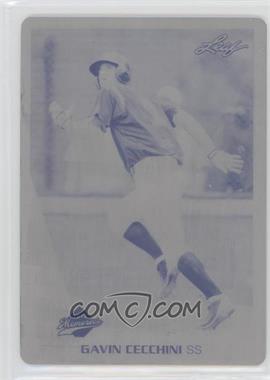 2012 Leaf Memories - [Base] - Printing Plate Black #GC1 - Gavin Cecchini /1