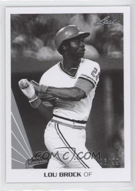 2012 Leaf Memories - [Base] #565 - Lou Brock /99