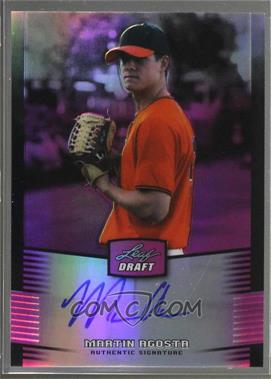 2012 Leaf Metal Draft - [Base] - Purple #BA-MA1 - Martin Agosta /25 [Noted]