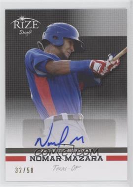 2012 Leaf Rize Draft - [Base] - Black Autographs #54 - Nomar Mazara /50