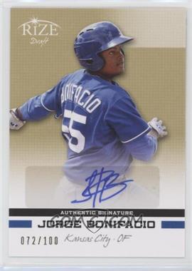 2012 Leaf Rize Draft - [Base] - Gold Autographs #12 - Jorge Bonifacio /100