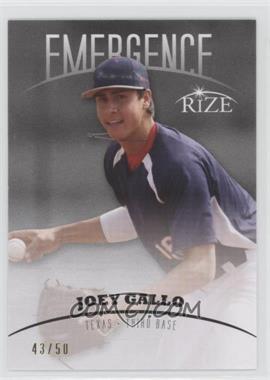 2012 Leaf Rize Draft - Emergence - Black #EM-8 - Joey Gallo /50