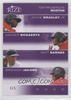 Jackie Bradley Jr., Xander Bogaerts, Matt Barnes, Brandon Jacobs #/5