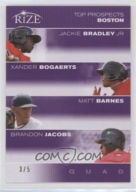 2012 Leaf Rize Draft - Top Prospects Quad - Purple #JB-XB-MB-BJ - Jackie Bradley Jr., Xander Bogaerts, Matt Barnes, Brandon Jacobs /5