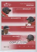 Jackie Bradley Jr., Xander Bogaerts, Matt Barnes, Brandon Jacobs #/10