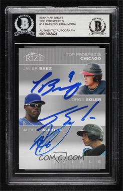 2012 Leaf Rize Draft - Top Prospects Triple #JB-JS-AA - Javier Baez, Jorge Soler, Albert Almora [BAS BGS Authentic]