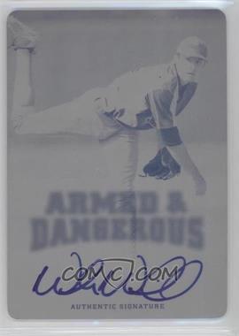 2012 Leaf Ultimate Draft - Armed & Dangerous - Printing Plate Black #AD-WW1 - Walker Weickel /1