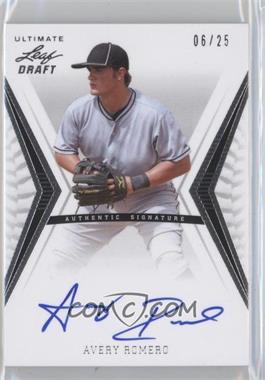 2012 Leaf Ultimate Draft - [Base] - Silver #BA-AR2 - Avery Romero /25