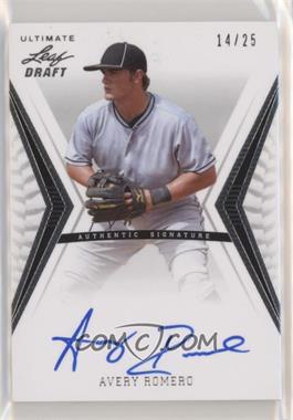 2012 Leaf Ultimate Draft - [Base] - Silver #BA-AR2 - Avery Romero /25