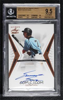 2012 Leaf Ultimate Draft - [Base] #BA-DD1 - David Dahl [BGS 9.5 GEM MINT]