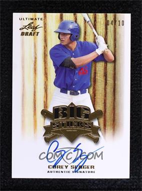 2012 Leaf Ultimate Draft - Big Sticks - Gold #BS-CS1 - Corey Seager /10