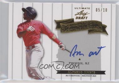 2012 Leaf Ultimate Draft - Heading to the Show - Gold #HS-AM1 - Alfredo Marte /10