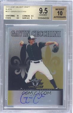 2012 Leaf Valiant - [Base] - Black #VA-GC1 - Gavin Cecchini /5 [BGS 9.5 GEM MINT]