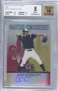 2012 Leaf Valiant - [Base] - Red #VA-GC1 - Gavin Cecchini /1 [BGS 8 NM‑MT]