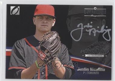 2012 Onyx Platinum Prospects - Autographs - Silver Ink #PPA11 - Justin Nicolino /135