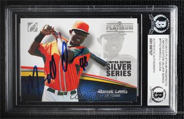 2012 Onyx Platinum Prospects - [Base] - Limited Edition Silver Series #PP33 - Marcell Ozuna /100 [BAS BGS Authentic]