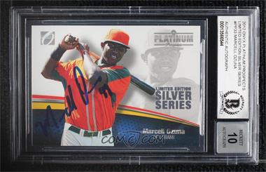 2012 Onyx Platinum Prospects - [Base] - Limited Edition Silver Series #PP33 - Marcell Ozuna /100 [BAS BGS Authentic]