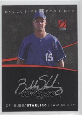 2012 Onyx Platinum Prospects - Exclusive Etchings - Gold Ink #EE8 - Bubba Starling /55