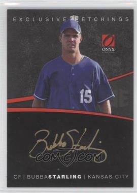 2012 Onyx Platinum Prospects - Exclusive Etchings #EE8 - Bubba Starling /25