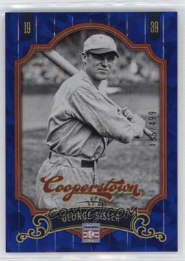 2012 Panini Cooperstown - [Base] - Blue Crystal Collection #20 - George Sisler /499