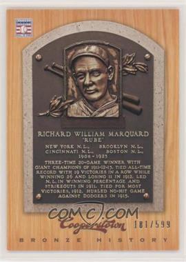 2012 Panini Cooperstown - Bronze History #58 - Rube Marquard /599