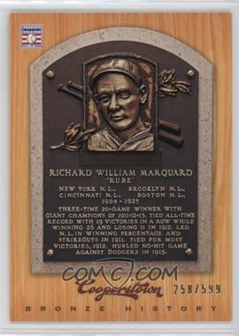 2012 Panini Cooperstown - Bronze History #58 - Rube Marquard /599