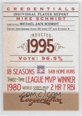 2012 Panini Cooperstown - Credentials #17 - Mike Schmidt