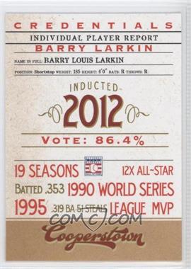 2012 Panini Cooperstown - Credentials #18 - Barry Larkin