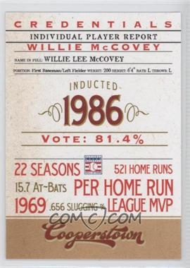 2012 Panini Cooperstown - Credentials #2 - Willie McCovey