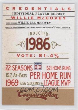 2012 Panini Cooperstown - Credentials #2 - Willie McCovey