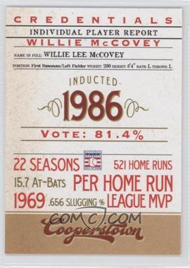 2012 Panini Cooperstown - Credentials #2 - Willie McCovey