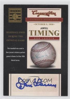 2012 Panini Cooperstown - Famous Moments - Signatures #1 - Don Larsen