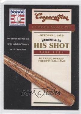 2012 Panini Cooperstown - Famous Moments #6 - Babe Ruth