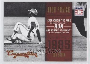 2012 Panini Cooperstown - High Praise #6 - Lou Brock