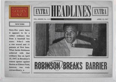 2012 Panini Golden Age - Headlines #15 - Jackie Robinson