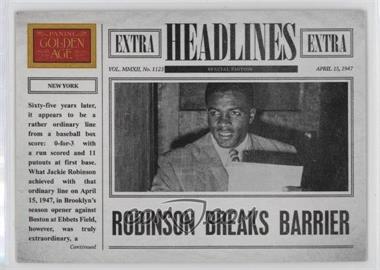 2012 Panini Golden Age - Headlines #15 - Jackie Robinson