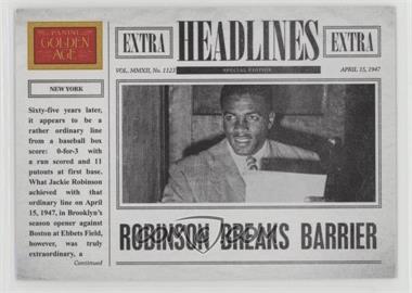 2012 Panini Golden Age - Headlines #15 - Jackie Robinson