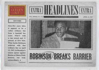 2012 Panini Golden Age - Headlines #15 - Jackie Robinson