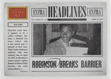 2012 Panini Golden Age - Headlines #15 - Jackie Robinson