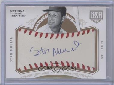 2012 Panini National Treasures - Game Ball Signatures #20 - Stan Musial /5